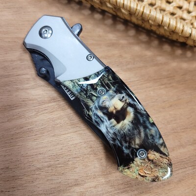 Personalized Pocket Knife - Pocket Knife with Photo Handle - Memorial Gift for Men - Dad Knife - Dad Personalized Gift - valentines Day men - image2